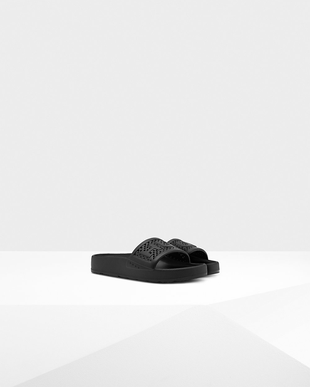 Womens Hunter Original Lightweight Moulded - Slides Black - 7461-VSPGE